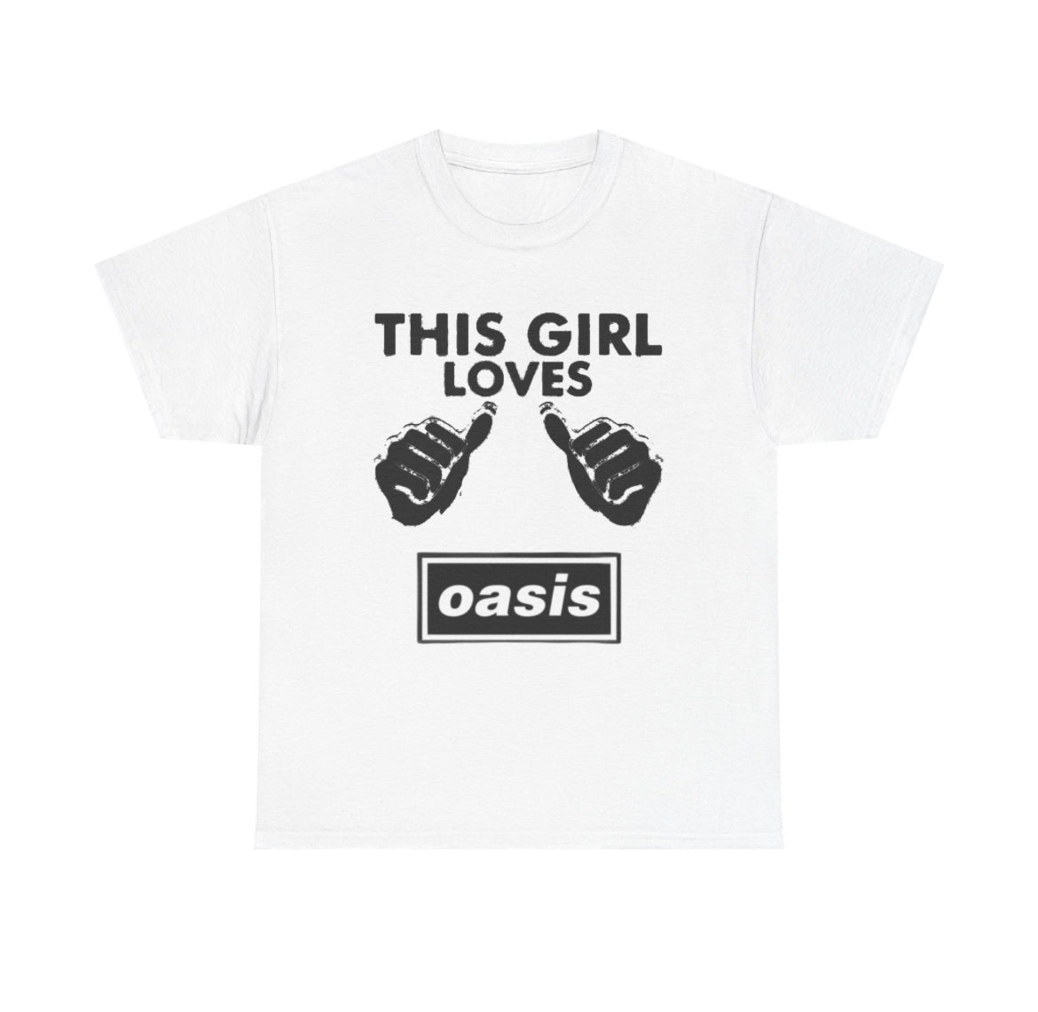 This girl loves oasis band t-shirt
