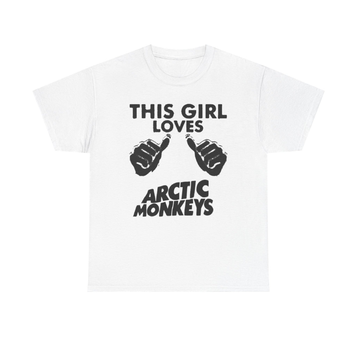 This girl loves Arctic monkeys band t-shirt