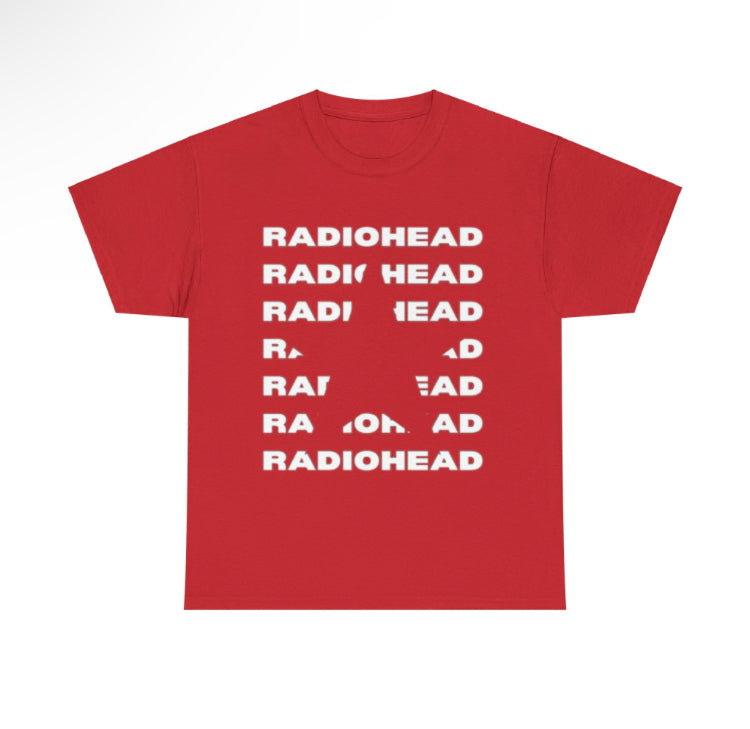 Radiohead band tshirt red