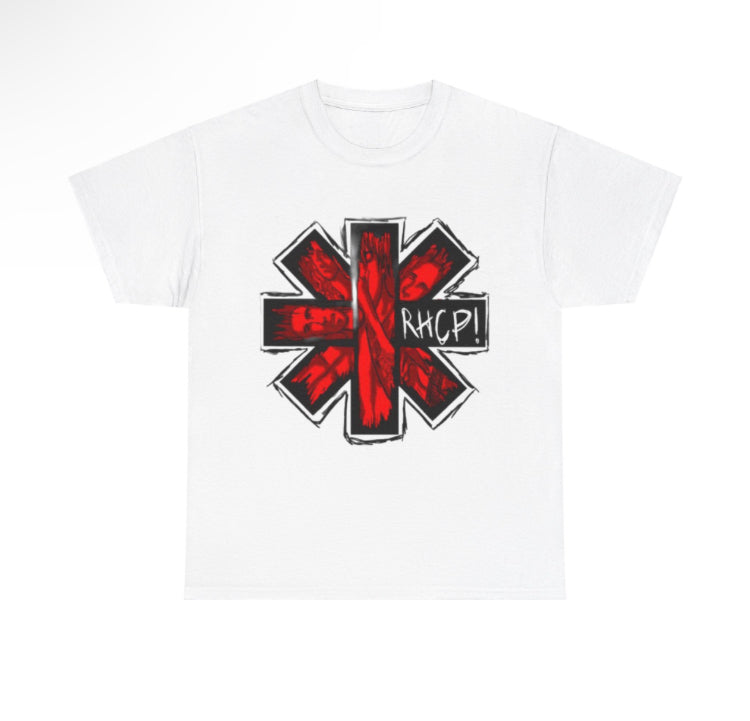 Red hot chilli peppers band tshirt white