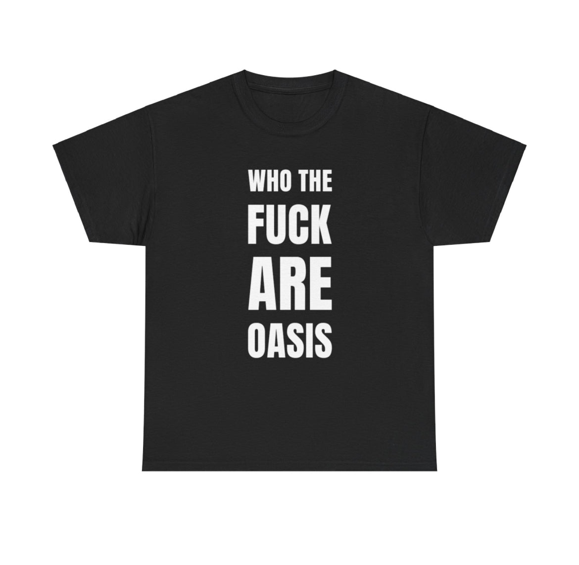 Who the fuck are oasis band tshirt black and white