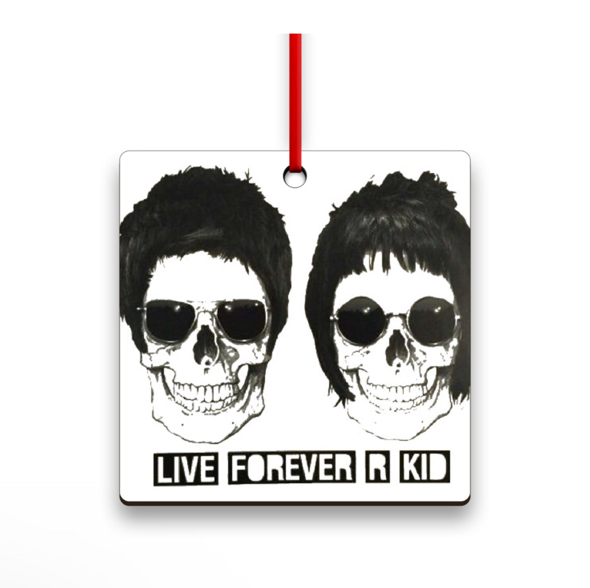 Oasis “live forever r-kid” Christmas decoration