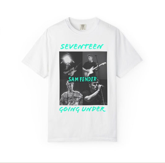 Sam fender seventeen going under blue band t-shirt