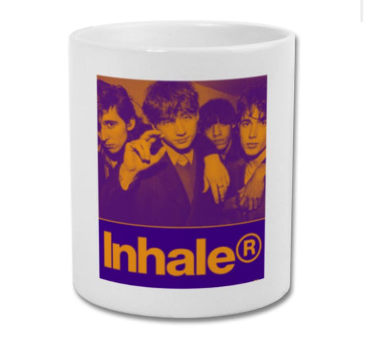 Inhaler mug orange and purple