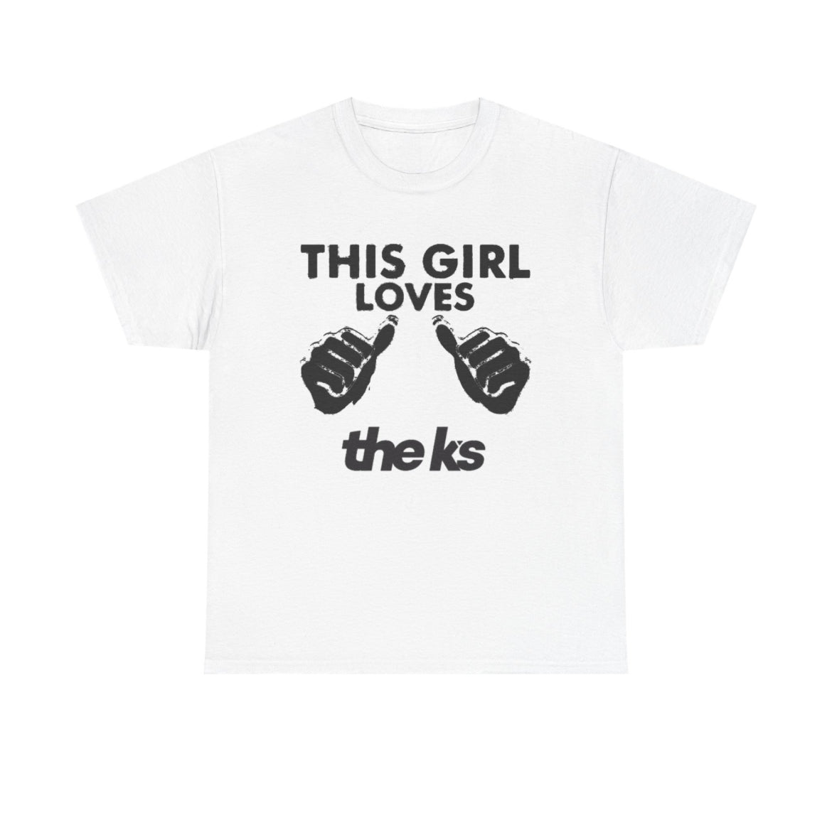 This girl loves the Ks band T-shirt