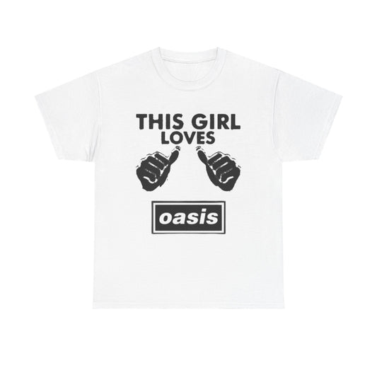 This girl loves oasis band t-shirt