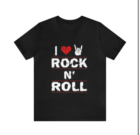 I love rock n roll band t-shirt