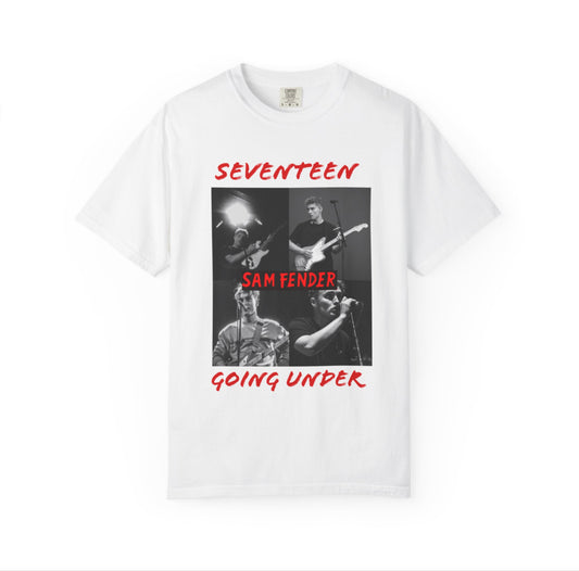 Sam fender seventeen going under red band t-shirt