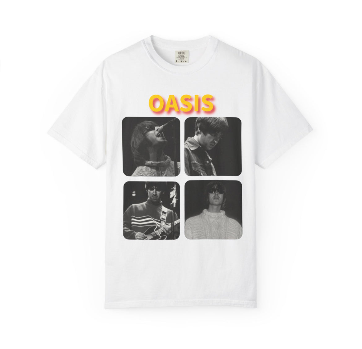 Oasis cause we need each other band T-shirt front and back