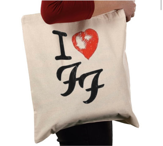I love foo fighters tote bag