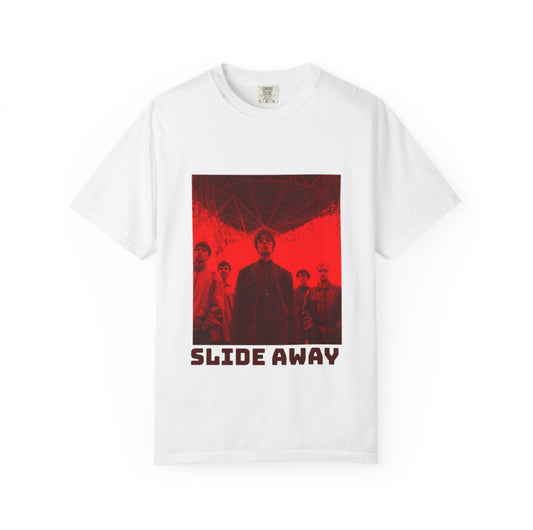 Oasis slide away band t-shirt back and front