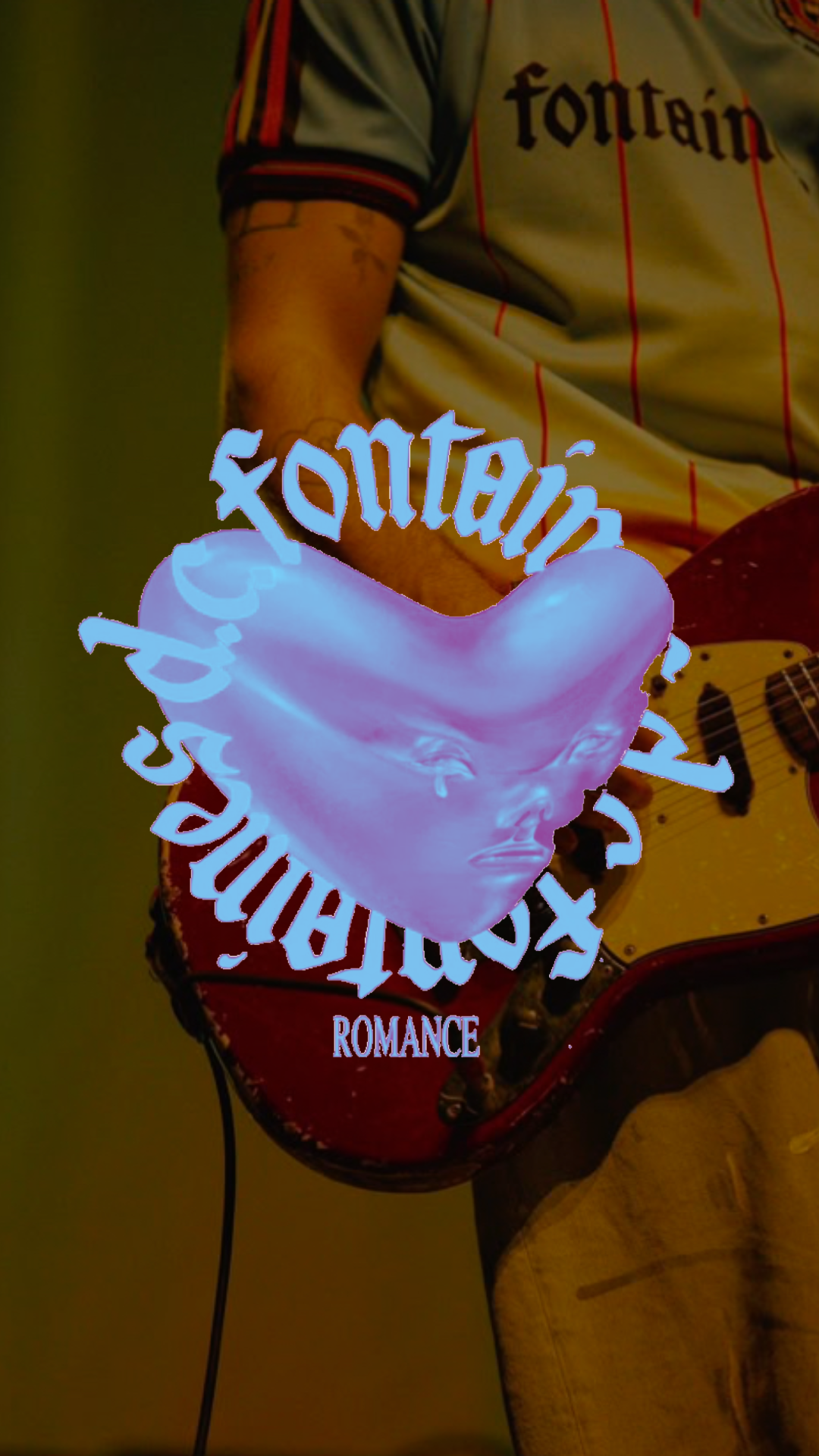Fontaines DC poster blue/purple logo