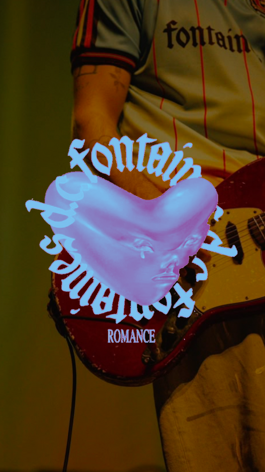 Fontaines DC poster blue/purple logo