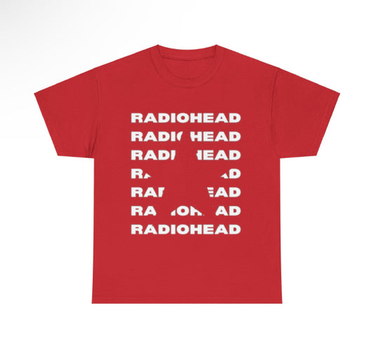 Radiohead band tshirt red