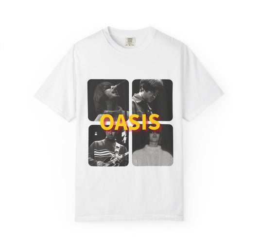 Oasis your musics shite it keeps me up all night band t-shirt front and back