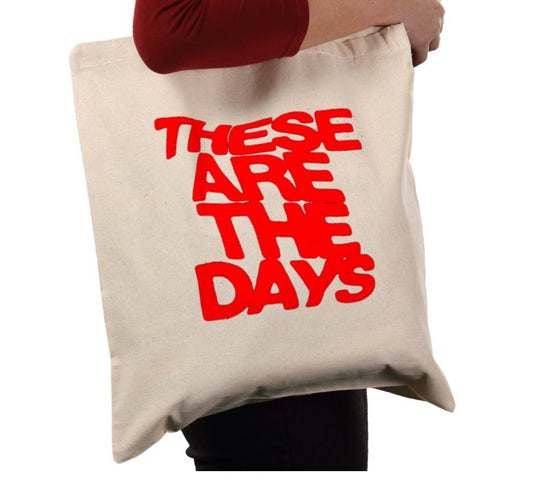 Inhaler these are the days tote bag Red