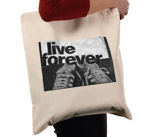 Oasis live forever tote bag