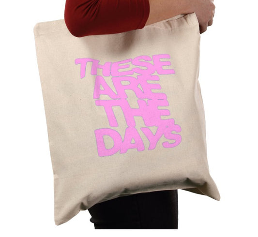 Inhaler these are the days tote bag pink