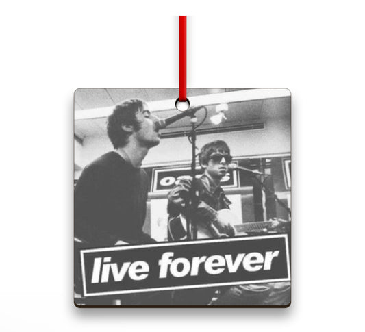 Oasis live forever Christmas decoration