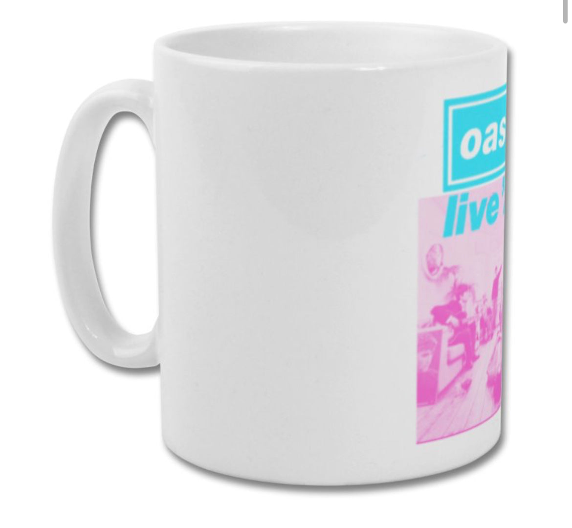 Oasis mug live 2025 blue and pink