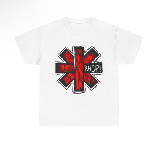 Red hot chilli peppers band tshirt white