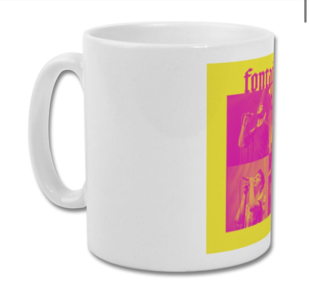 Fontaines DC mug yellow and pink