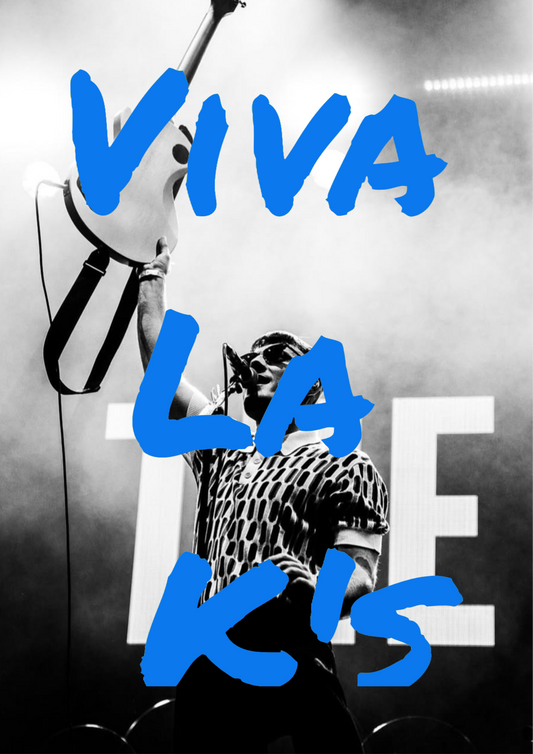 The Ks viva la Ks blue text