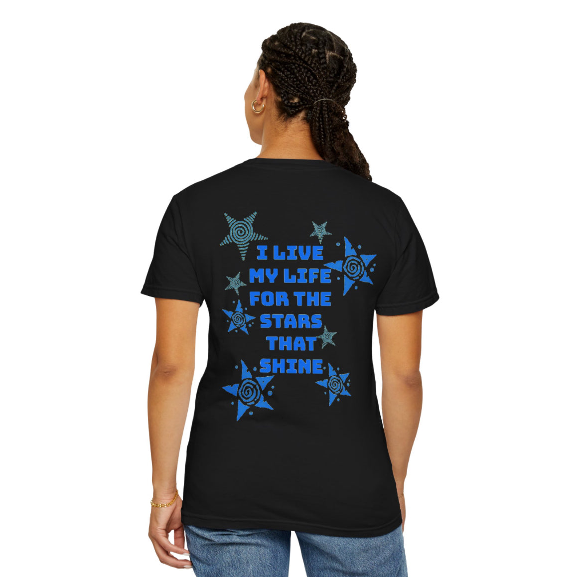 Oasis rock n roll star blue band t-shirt