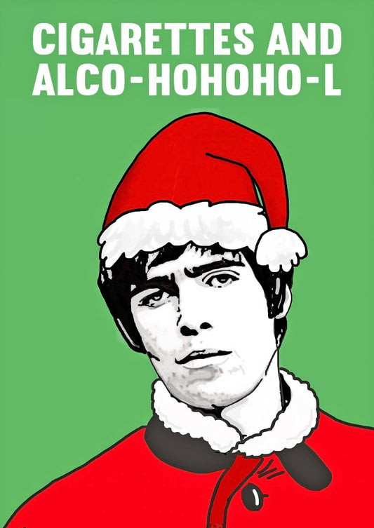 Oasis cigarettes and alcohol Christmas print