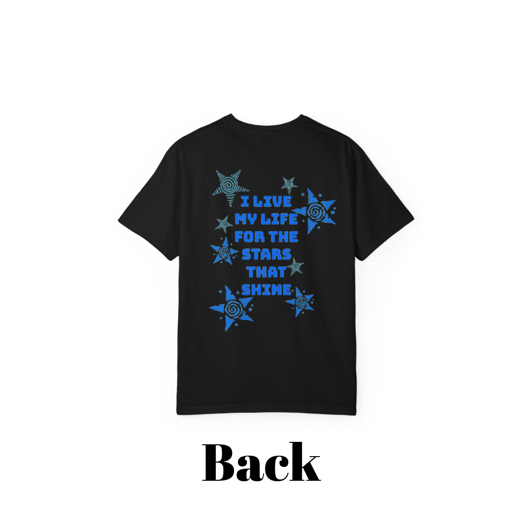 Oasis rock n roll star blue band t-shirt