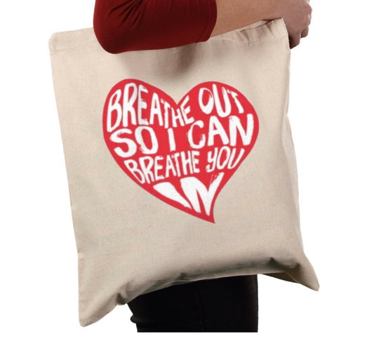 Foo fighters breath out so I can breath you in tote bag