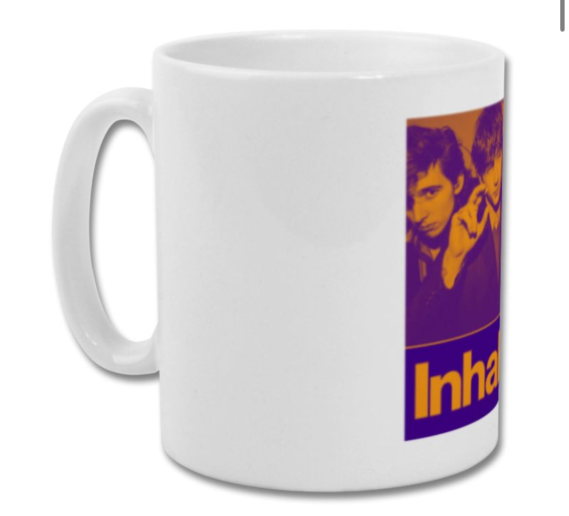 Inhaler mug orange and purple